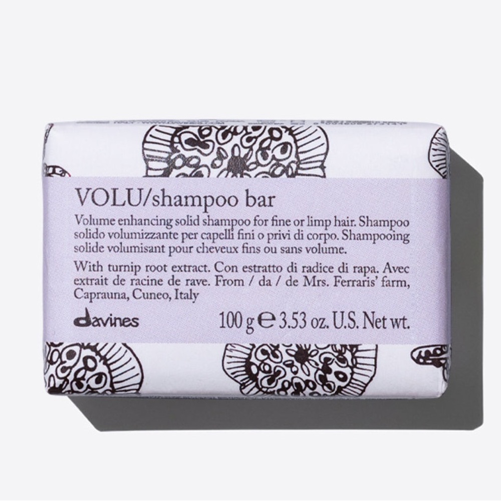Davines Volu Shampoo Bar with Bar Case